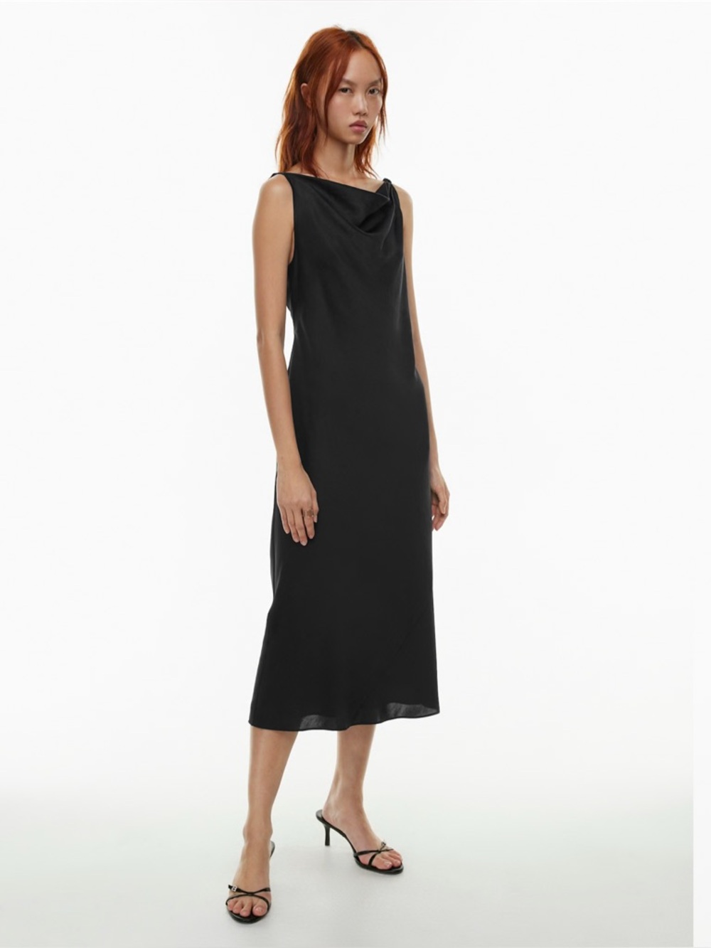 Aritzia Wilfred Goddess Satin Maxi Dress